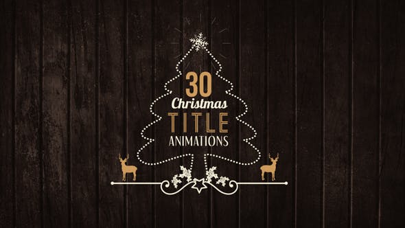 30个圣诞节标题动画